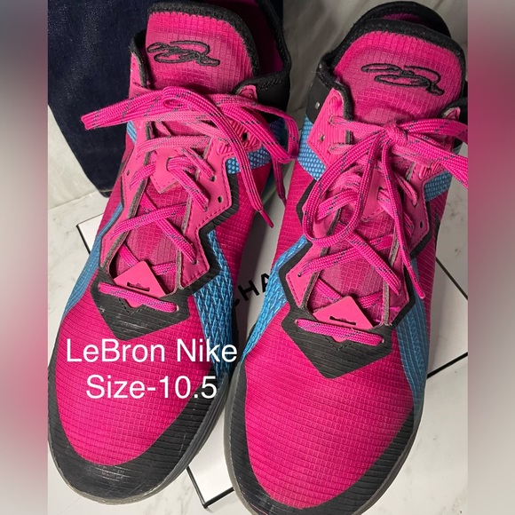 Nike Mens LeBron Fireberry & Blue Basketball Shoes 10.5